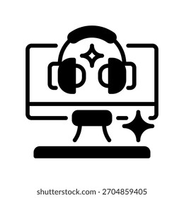 Ícone da linha do Help Desk, símbolo da estrutura de tópicos para suporte ao usuário, tratamento de problemas, gerenciamento de tíquetes, assistência técnica e orientação ao cliente. Ícone de sinal vetorial.