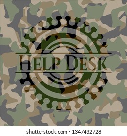 Help Desk on camouflaged pattern