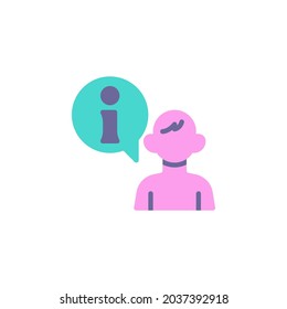 Help desk, operator flat icon, vector sign, customer service colorful pictogram isolated on white. Symbol, logo illustration. Flat style design