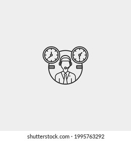 Help desk vector icon for web and design