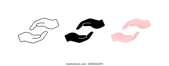 Ayuda. Distintos estilos, coloreados, símbolo de ayuda. Iconos vectores.
