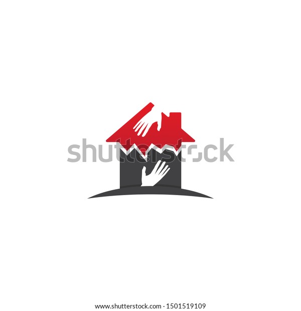 help\
the divorce process logo vector icon ilustration\
