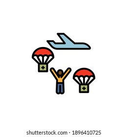 help donation migration outline icon. element of migration illustration icon. signs, symbols can be used for web, logo, mobile app, UI, UX