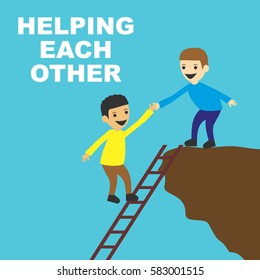 Help each other illustration concept
