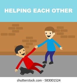 Help each other illustration concept