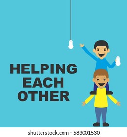 Help each other illustration concept