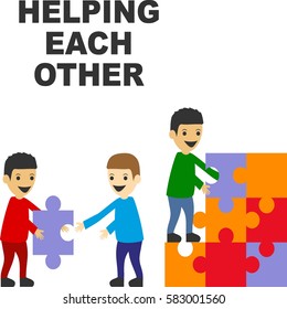 Help each other illustration concept