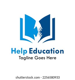 Help education logo template illustartion