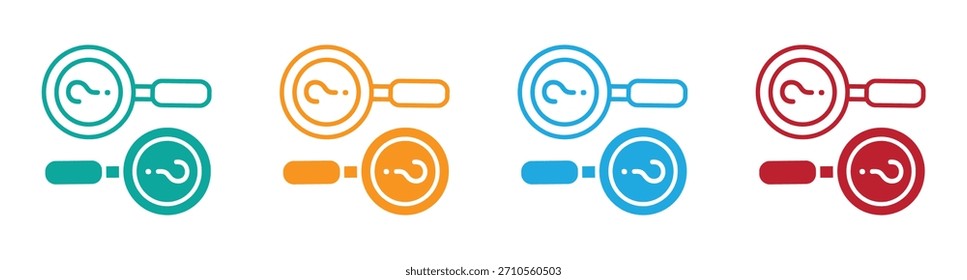 Icono de búsqueda de ayuda y preguntas frecuentes.  Encuentre respuestas con el diseño vibrante del sistema de los iconos de la lupa. Lupa con símbolo de escritorio de información o concepto de instrucciones.