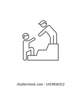 help friends friendship outline icon. Elements of friendship line icon. Signs, symbols and vectors can be used for web, logo, mobile app, UI, UX