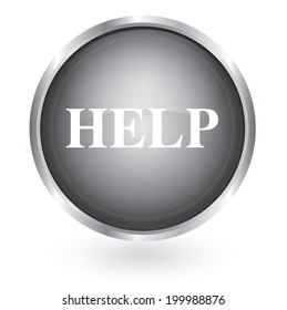Help glossy icon glossy button