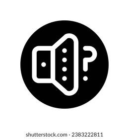 ayuda logotipo de icono de glifo para sitio web, aplicación, impresión, documento, diseño de afiches, etc, adecuado para diseño web, logotipo, aplicación
