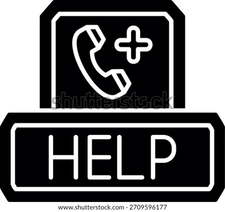 Help Glyph Style Icon Design