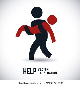 help graphic design , vector illustration