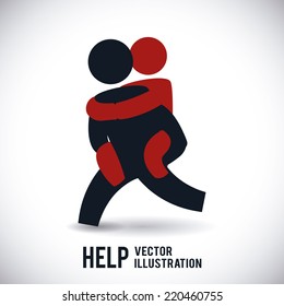 help graphic design , vector illustration