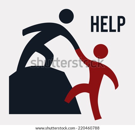 Help Graphic Design Vector Illustration Stock Vector (Royalty Free 