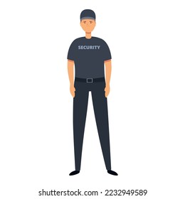 Help guard icon cartoon vector. Security man. Job uniform