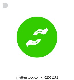 Help hand icon Flat.