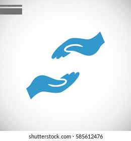 Help hand icon Flat.