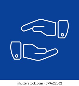 Help hand icon Flat.