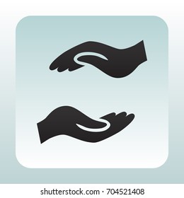 Help Hand Icon Flat.