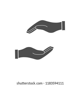 Help hand icon. Vector illustration, flat design.