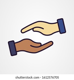 Help hand icon vector illustration