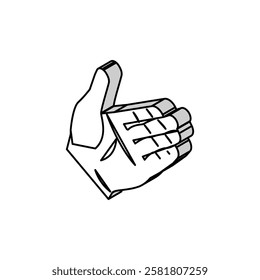 help hand isometric icon vector. help hand sign. isolated symbol illustration