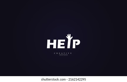 Help Hand vector logo design template