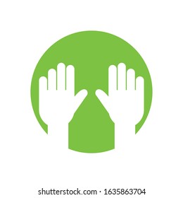 Help hands inside circle design of Collaborative team cooperation together partnership unity idea strategy solution togetherness and occupation theme Vector illustration