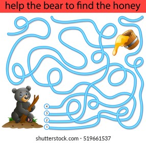 Help the honey bear to find honey