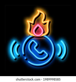 help hotline neon light sign vector. Glowing bright icon help hotline sign. transparent symbol illustration