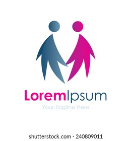Help human care couple element icon for business logo