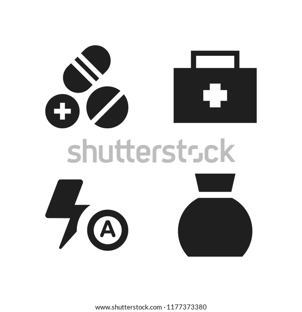 help icon. 4 help\
vector icons set. pills, money and auto flash icons for web and\
design about help theme