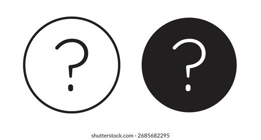 Icono de ayuda plana logo en blanco y negro
