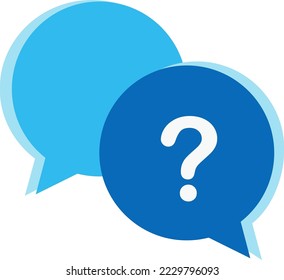 Help icon. Information icon. Chat icon. Simple speech bubble vector isolate on white background. 
