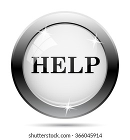 Help icon. Internet button on white background. EPS10 vector.
