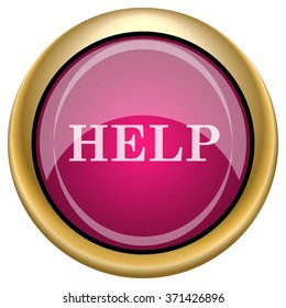 Help icon. Internet button on white background. EPS10 vector.
