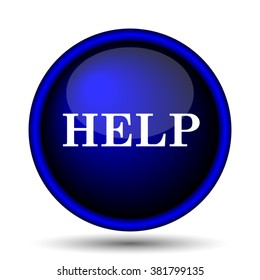 Help icon. Internet button on white background. EPS10 vector
