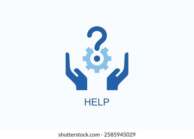 Help Icon Or Logo Isolated Illustration