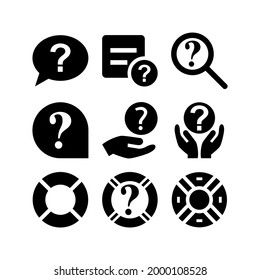 icono de ayuda o logotipo símbolo de signo aislado ilustración vectorial - Colección de iconos vectoriales de estilo negro de alta calidad