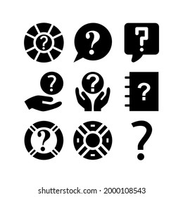 icono de ayuda o logotipo símbolo de signo aislado ilustración vectorial - Colección de iconos vectoriales de estilo negro de alta calidad
