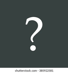 Help icon, on dark background, white outline, large size symbol