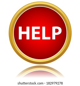 Help icon on a white background. Vector illustration