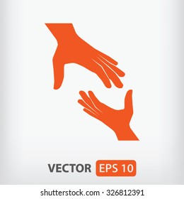 helping hand logo vector