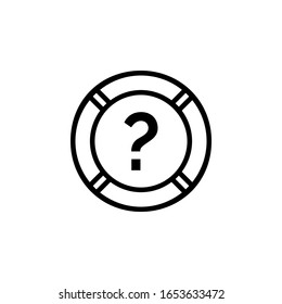 help icon. Online Learning icon. Perfect for application, web, logo and presentation template. icon design line style