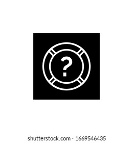 help icon. Online learning icon. Perfect for application, web, logo and presentation template. Icon design line inverted style