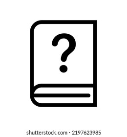 Help icon. Question mark and book icon. Vector.