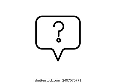 help icon. icon related to basic web and UI. suitable for web site, app, user interfaces, printable etc. line icon style. simple vector design editable