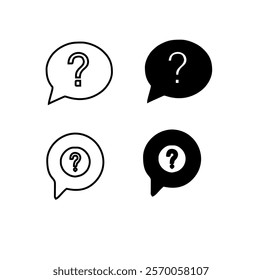 Help icon, service chat sign button, customer support icon